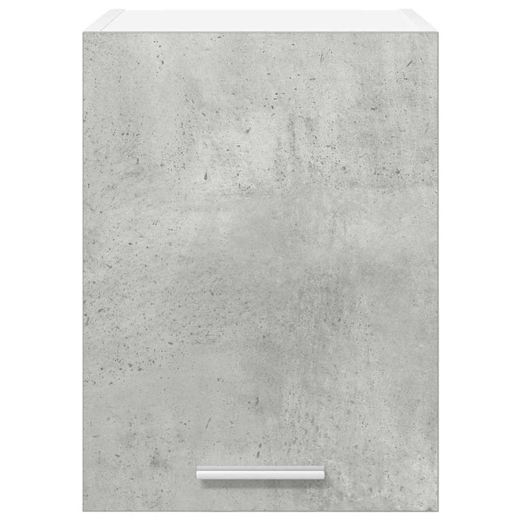 vidaXL Hanging Cabinet 2 pcs Concrete Grey and White Engineered Wood 6