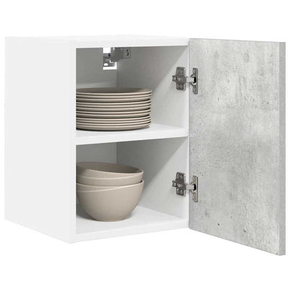 vidaXL Hanging Cabinet 2 pcs Concrete Grey and White Engineered Wood 3