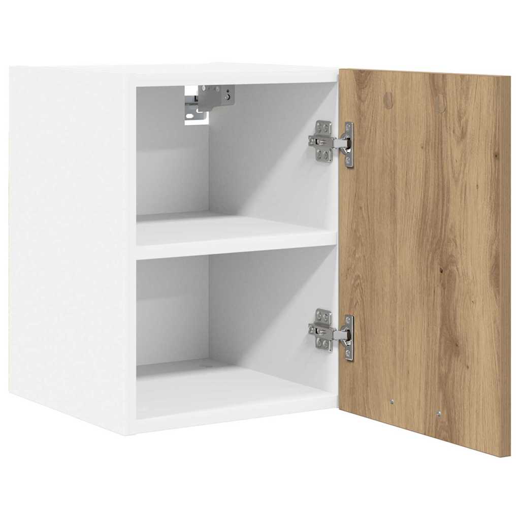vidaXL Hanging Cabinet 2 pcs Artisan Oak and White Engineered Wood 5