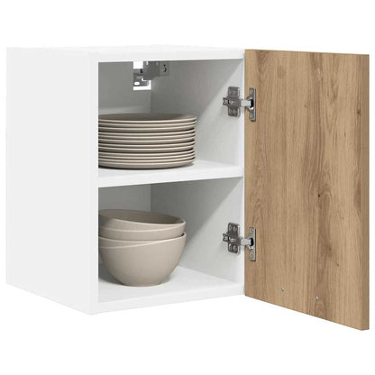 vidaXL Hanging Cabinet 2 pcs Artisan Oak and White Engineered Wood 3