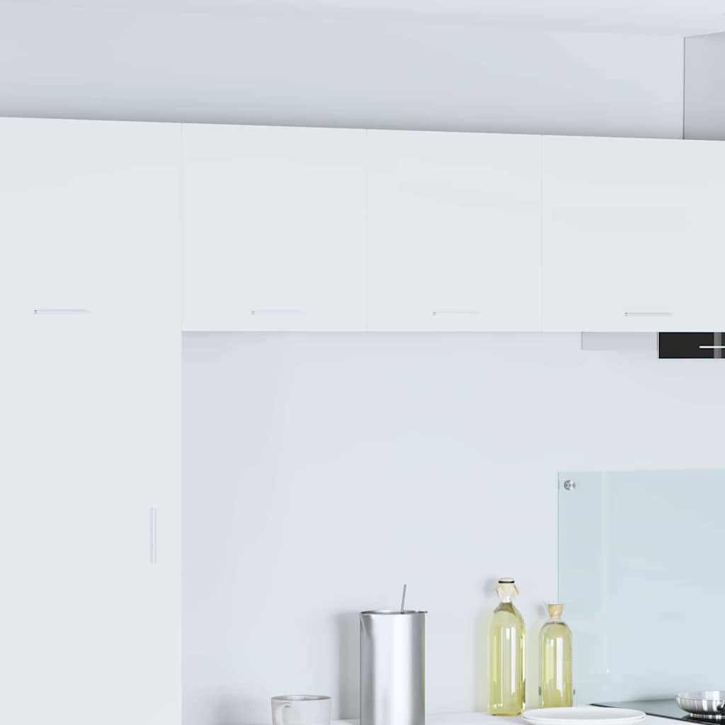 vidaXL Hanging Cabinet 2 pcs White Engineered Wood 1