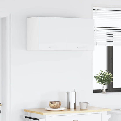 vidaXL Hanging Cabinet 2 pcs White Engineered Wood 4