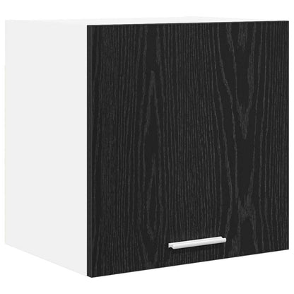 vidaXL Hanging Cabinet 2 pcs Black Oak and White Engineered Wood 5