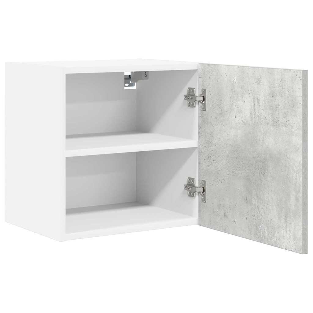 vidaXL Hanging Cabinet 2 pcs Concrete Grey and White Engineered Wood 6