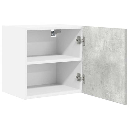 vidaXL Hanging Cabinet 2 pcs Concrete Grey and White Engineered Wood 6