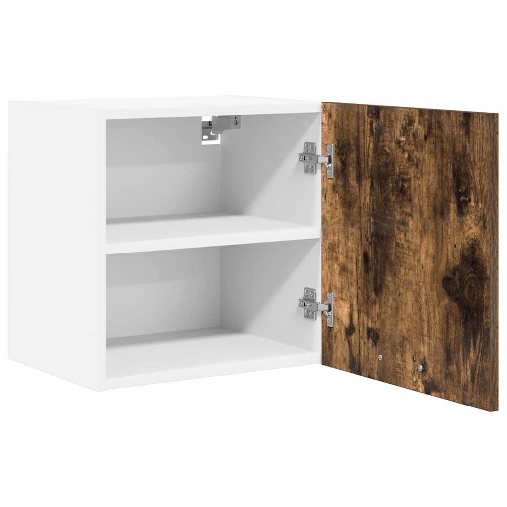 vidaXL Hanging Cabinet 2 pcs Smoked Oak and White Engineered Wood 6
