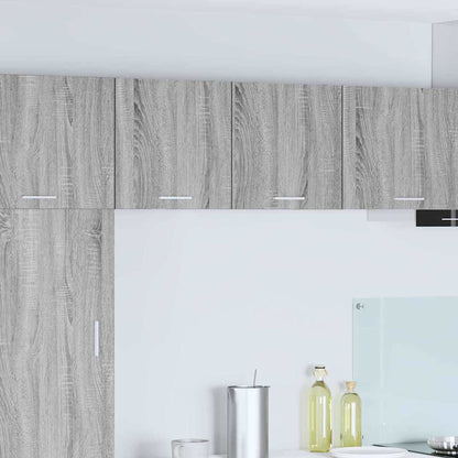 vidaXL Hanging Cabinet 2 pcs Grey Sonoma and White Engineered Wood 1