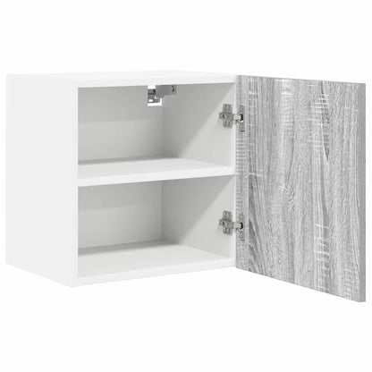 vidaXL Hanging Cabinet 2 pcs Grey Sonoma and White Engineered Wood 6