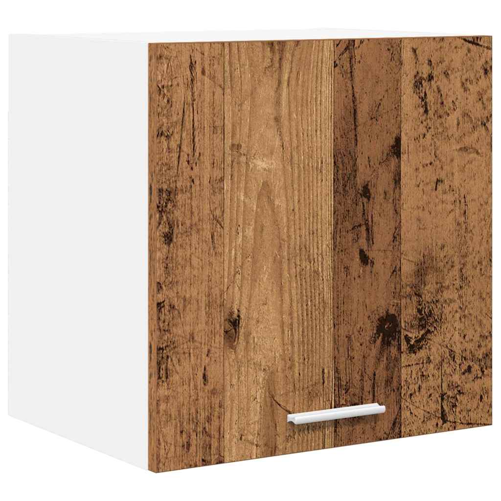 vidaXL Hanging Cabinet 2 pcs Old Wood and White Engineered Wood 5