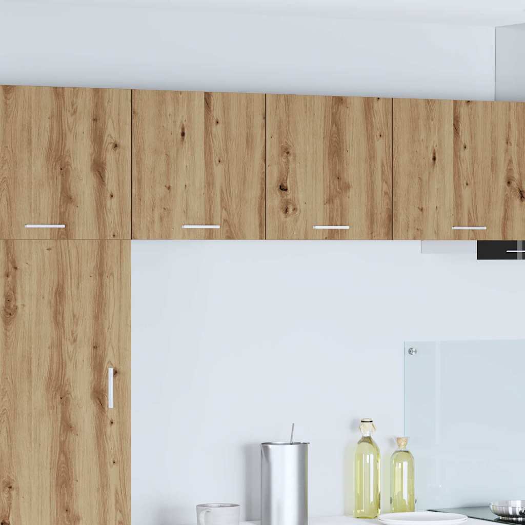 vidaXL Hanging Cabinet 2 pcs Artisan Oak and White Engineered Wood 1