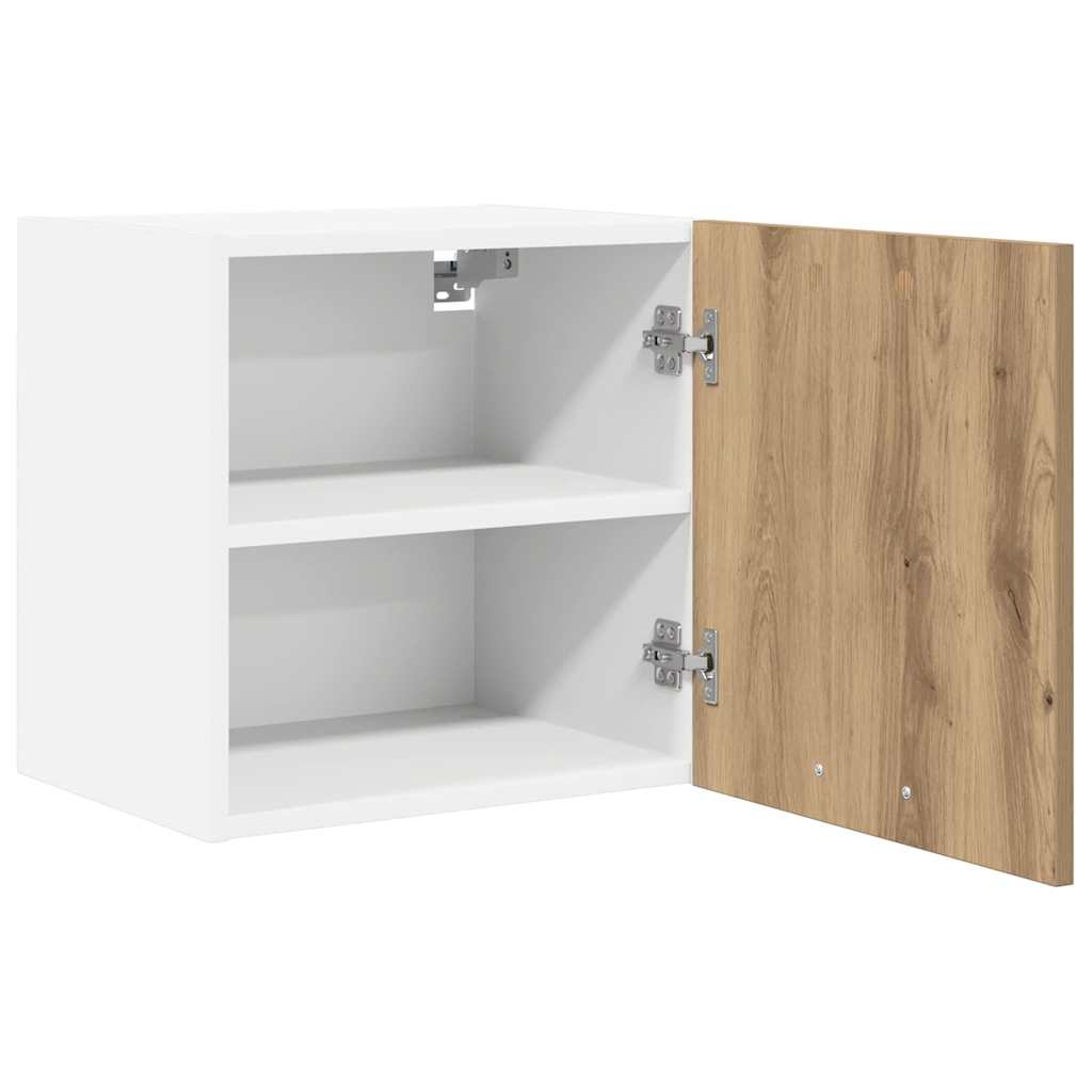 vidaXL Hanging Cabinet 2 pcs Artisan Oak and White Engineered Wood 6