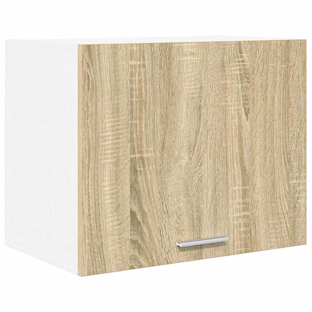 vidaXL Hanging Cabinet 2 pcs Sonoma Oak and White Engineered Wood 5