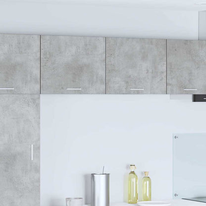 vidaXL Hanging Cabinet 2 pcs Concrete Grey and White Engineered Wood 1