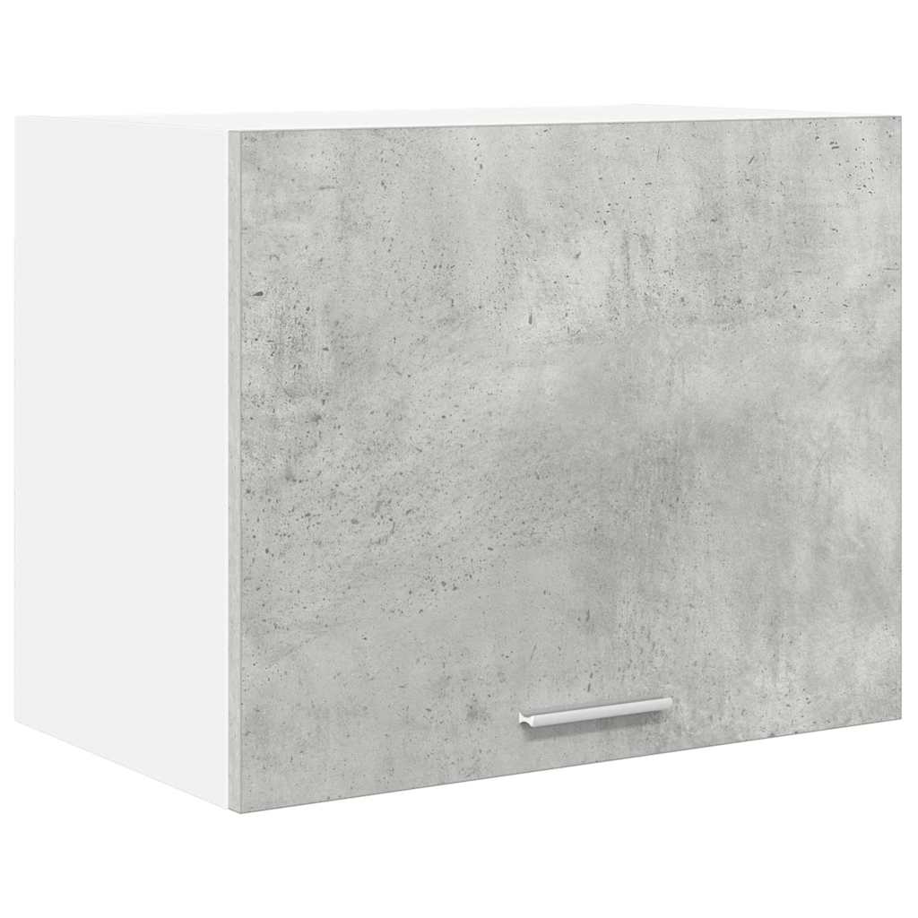 vidaXL Hanging Cabinet 2 pcs Concrete Grey and White Engineered Wood 5