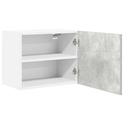vidaXL Hanging Cabinet 2 pcs Concrete Grey and White Engineered Wood 6