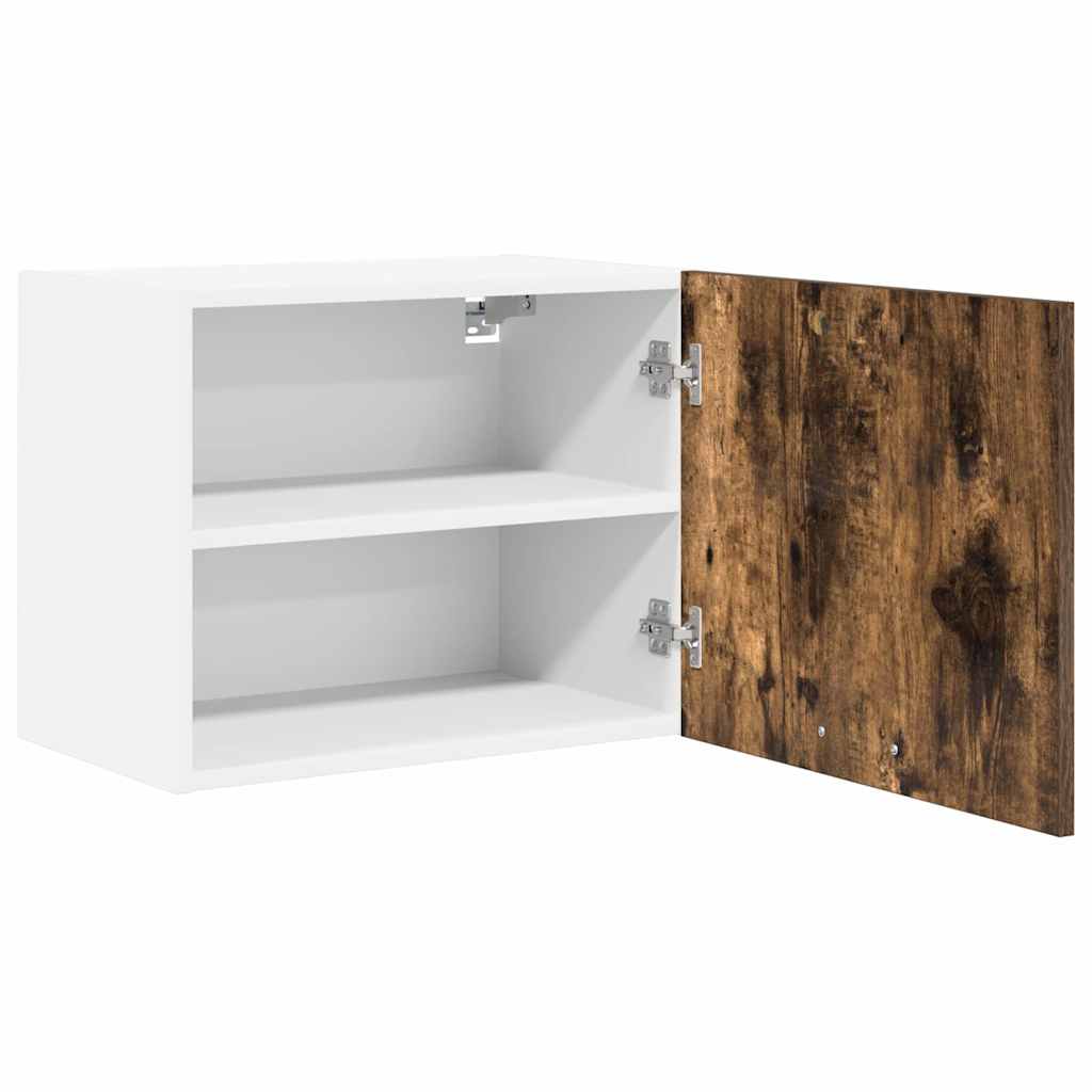 vidaXL Hanging Cabinet 2 pcs Smoked Oak and White Engineered Wood 6