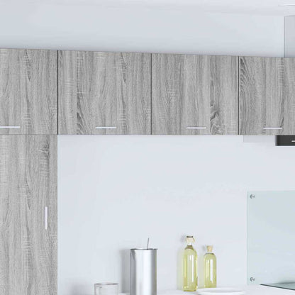 vidaXL Hanging Cabinet 2 pcs Grey Sonoma and White Engineered Wood 1