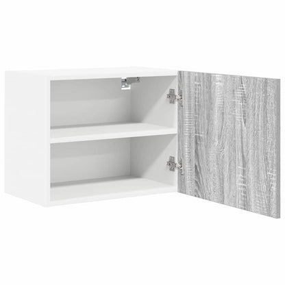 vidaXL Hanging Cabinet 2 pcs Grey Sonoma and White Engineered Wood 6