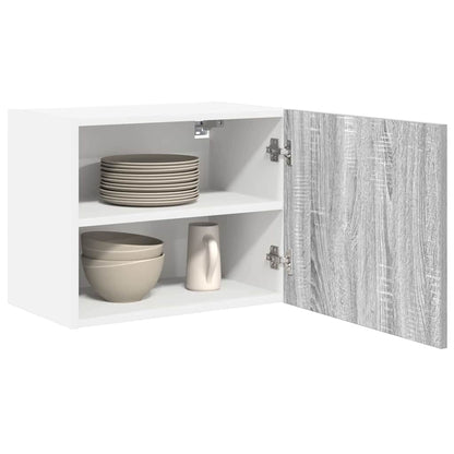 vidaXL Hanging Cabinet 2 pcs Grey Sonoma and White Engineered Wood 3