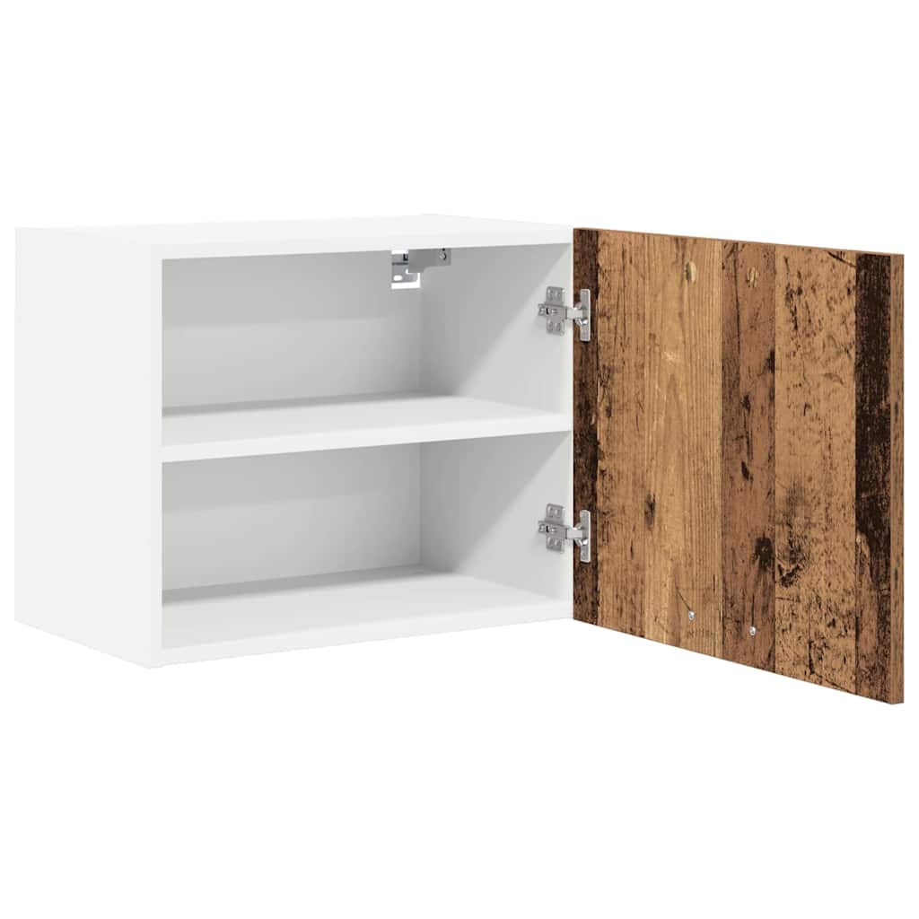 vidaXL Hanging Cabinet 2 pcs Old Wood and White Engineered Wood 6