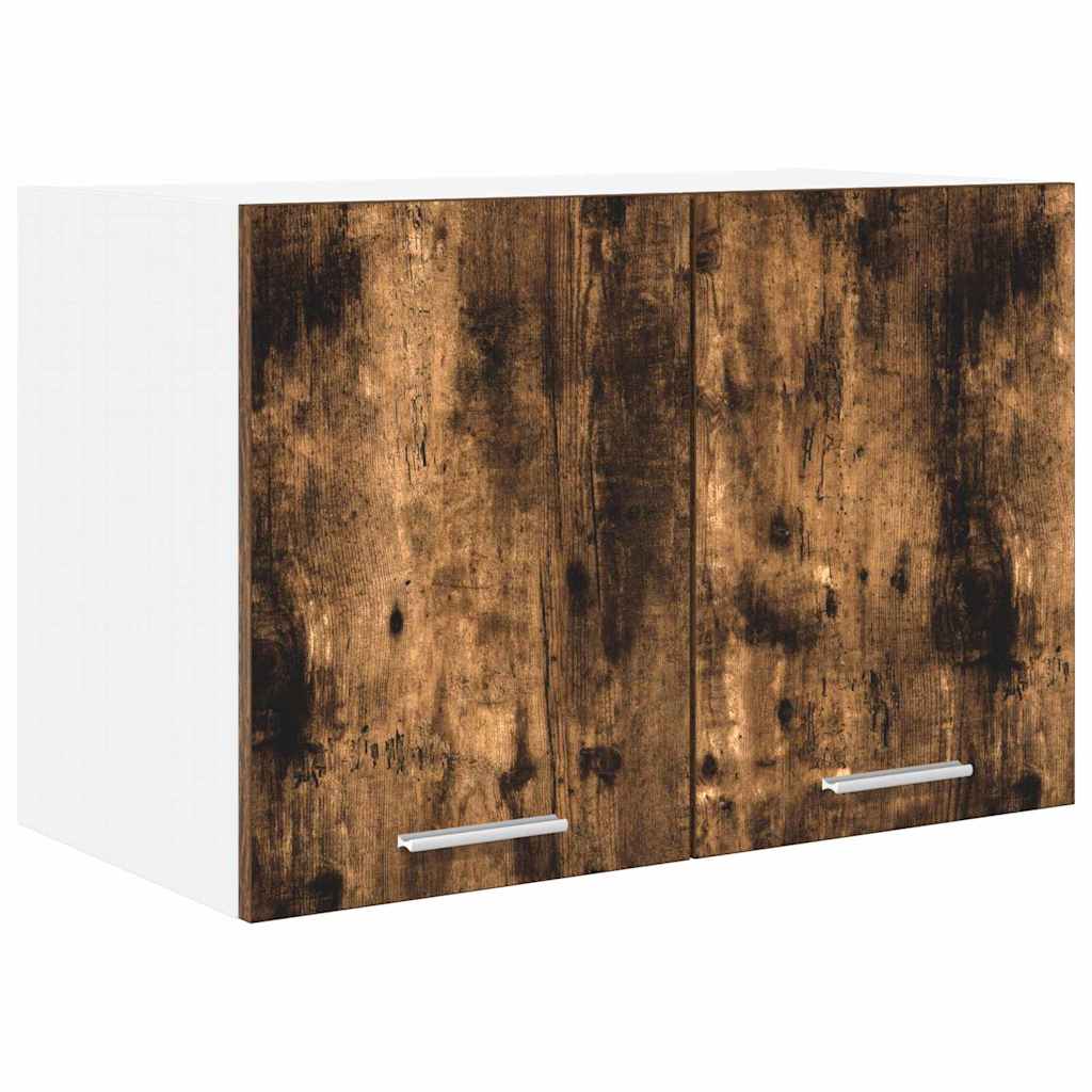 vidaXL Hanging Cabinet 2 pcs Smoked Oak and White Engineered Wood 5