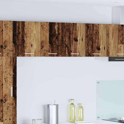 vidaXL Hanging Cabinet 2 pcs Old Wood and White Engineered Wood 1
