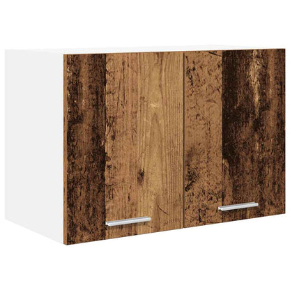 vidaXL Hanging Cabinet 2 pcs Old Wood and White Engineered Wood 5