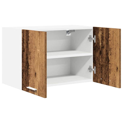 vidaXL Hanging Cabinet 2 pcs Old Wood and White Engineered Wood 6