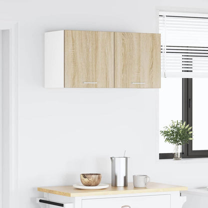 vidaXL Hanging Cabinet Sonoma Oak 80 x 31 x 40 cm Engineered Wood 4