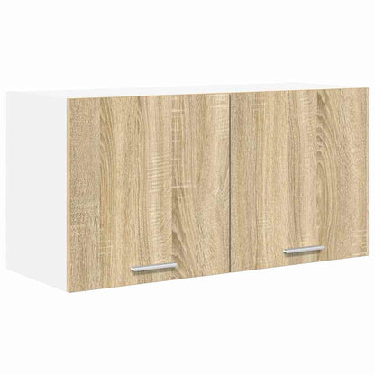 vidaXL Hanging Cabinet Sonoma Oak 80 x 31 x 40 cm Engineered Wood 2
