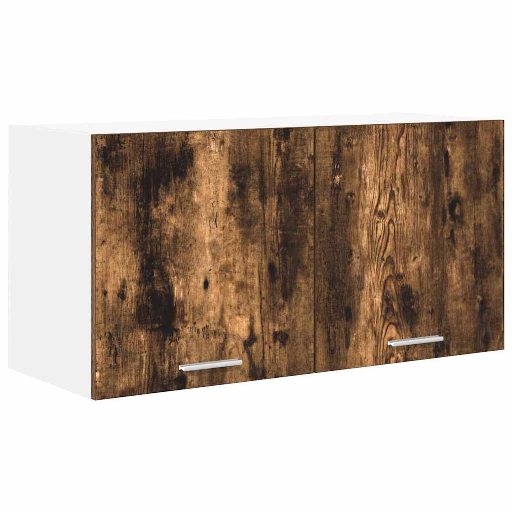 vidaXL Hanging Cabinet Smoked Oak 80 x 31 x 40 cm Engineered Wood 2