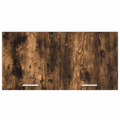vidaXL Hanging Cabinet Smoked Oak 80 x 31 x 40 cm Engineered Wood 6