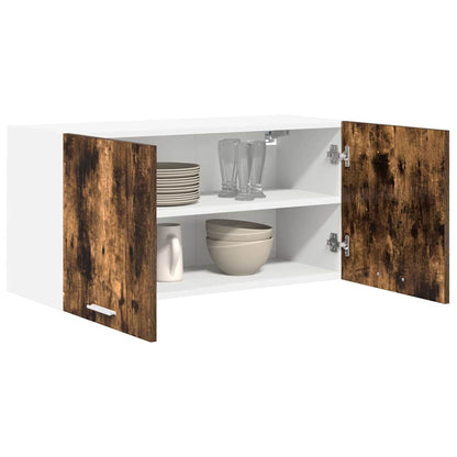 vidaXL Hanging Cabinet Smoked Oak 80 x 31 x 40 cm Engineered Wood 3