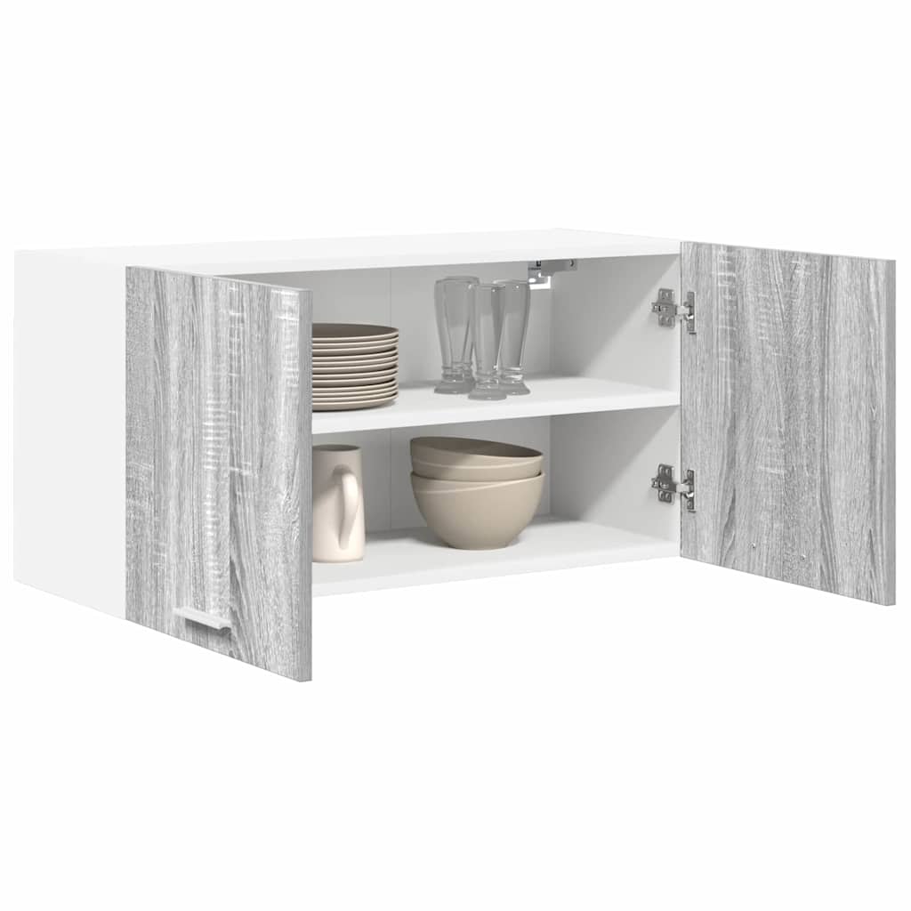 vidaXL Hanging Cabinet Grey Sonoma 80 x 31 x 40 cm Engineered Wood 3