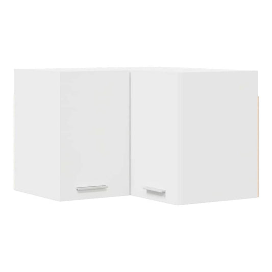 Hanging Cabinet 57 x 57 x 40 cm Engineered Wood White 1x hanging cabinet (3 shelves) 20–1x hanging glass cabinet (2 doors) 60 cm wide 80 cm high 1x hanging corner cabinet 57 cm wide 40 cm high