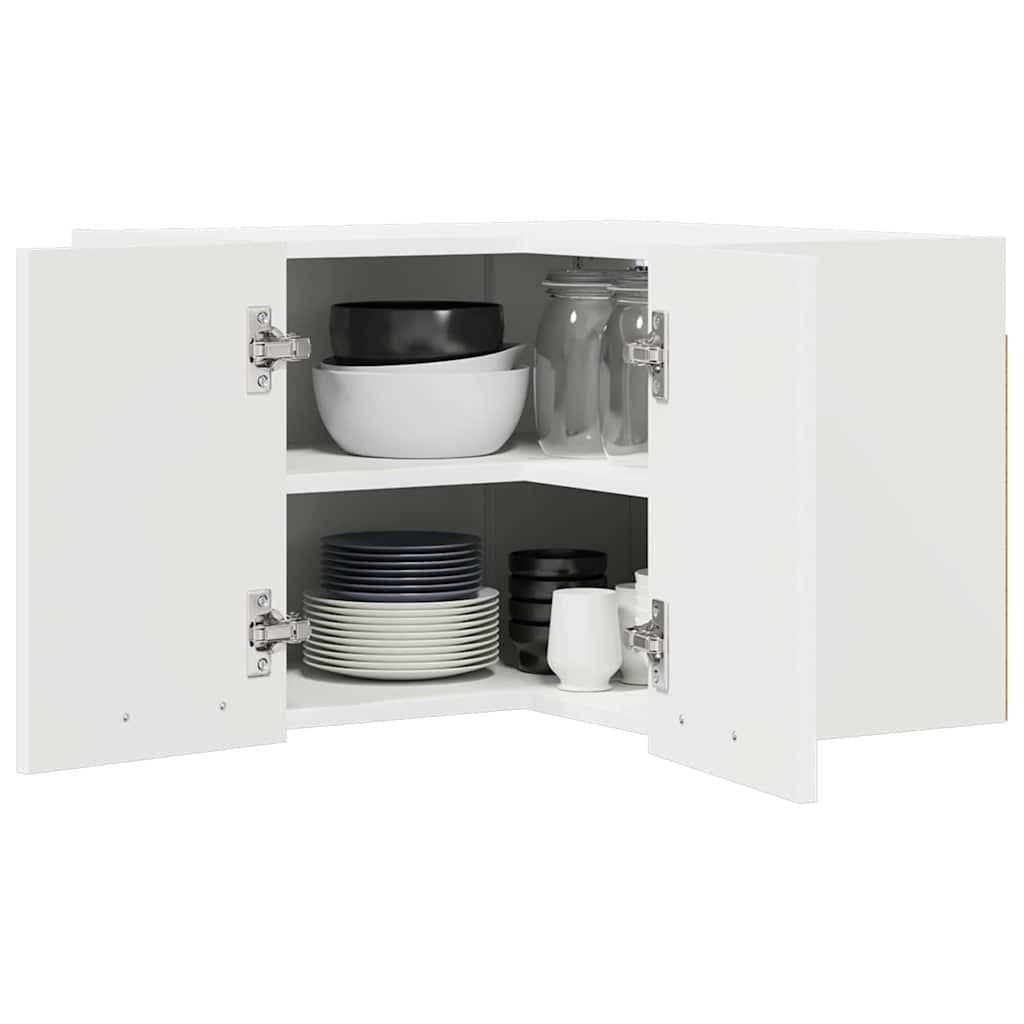 vidaXL Hanging Cabinet White 57 x 57 x 40 cm Engineered Wood 3