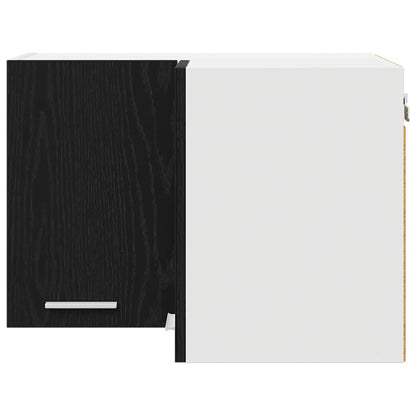 vidaXL Hanging Cabinet Black Oak and White 57 x 57 x 40 cm 6