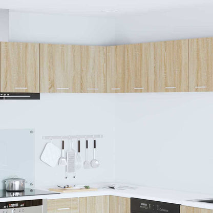vidaXL Hanging Cabinet Sonoma Oak and White 57 x 57 x 40 cm 1