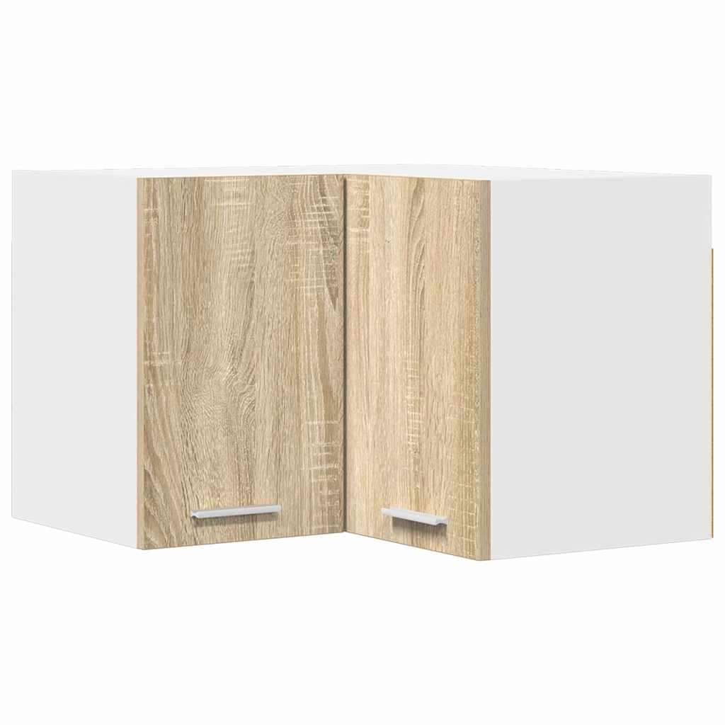 vidaXL Hanging Cabinet Sonoma Oak and White 57 x 57 x 40 cm 2