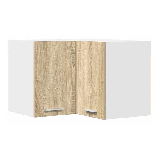 Hanging Glass Cabinet "Lyon" 40x31x60 cm Sonoma oak 1x hanging cabinet (3 shelves) 20–1x hanging glass cabinet (2 doors) 60 cm wide 80 cm high 1x hanging corner cabinet 57 cm wide 40 cm high