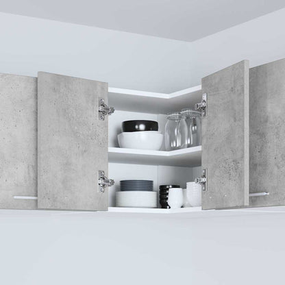 vidaXL Hanging Cabinet Concrete Grey and White 57 x 57 x 40 cm 4