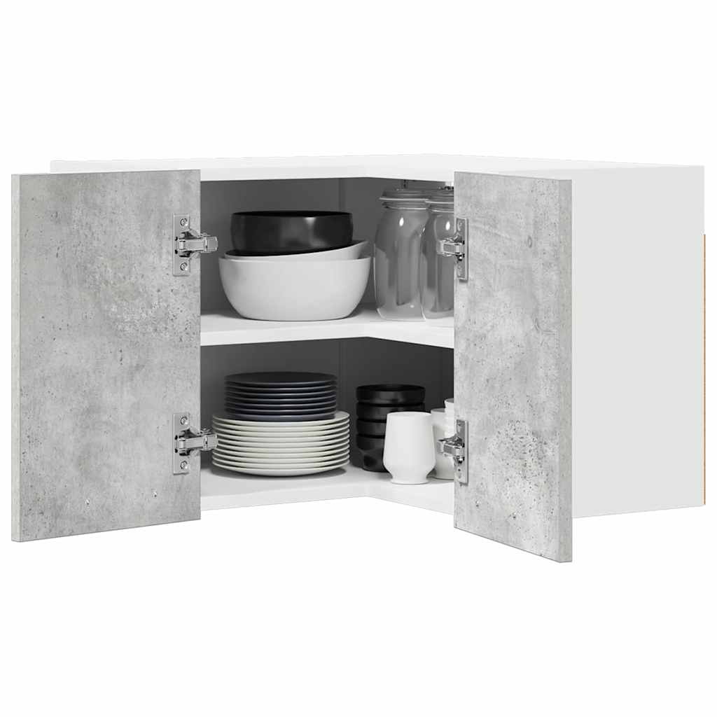 vidaXL Hanging Cabinet Concrete Grey and White 57 x 57 x 40 cm 3