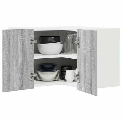 vidaXL Hanging Cabinet Grey Sonoma and White 57 x 57 x 40 cm 3