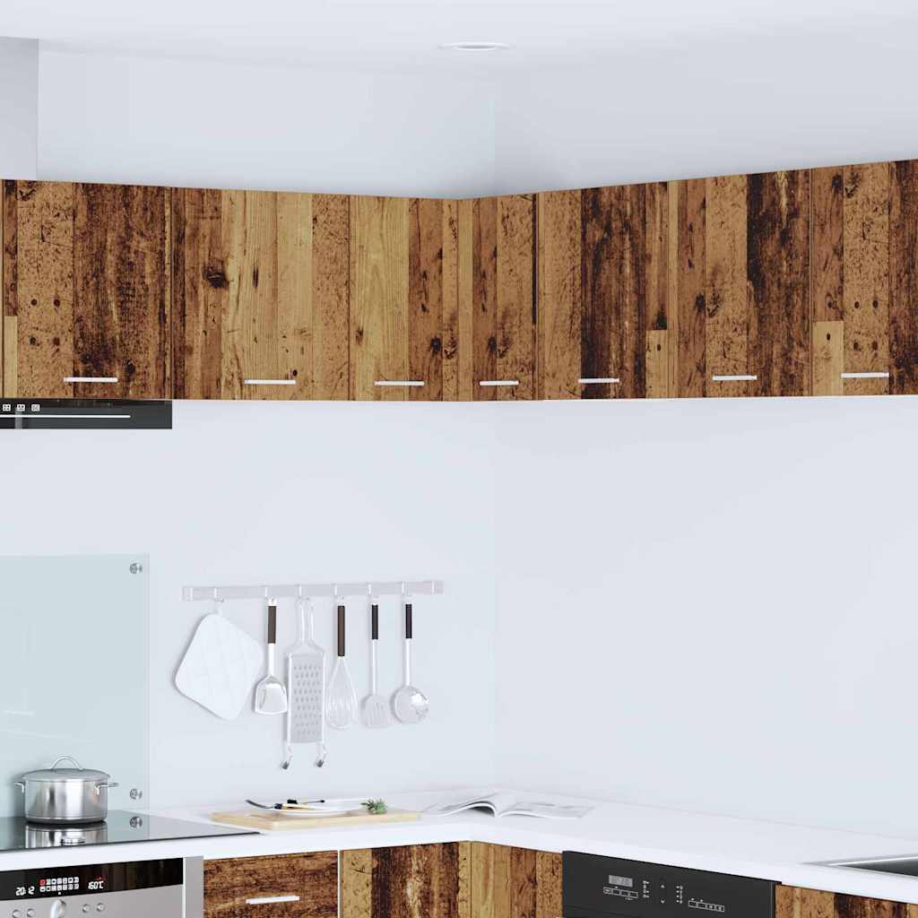 vidaXL Hanging Cabinet Old Wood and White 57 x 57 x 40 cm 1