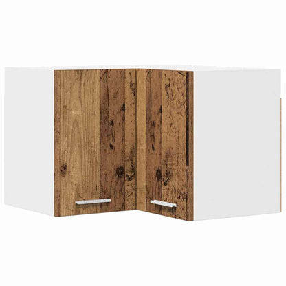 vidaXL Hanging Cabinet Old Wood and White 57 x 57 x 40 cm 2