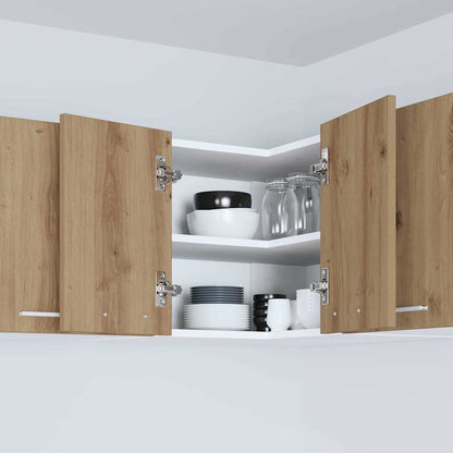 vidaXL Hanging Cabinet Artisan Oak and White 57 x 57 x 40 cm 4