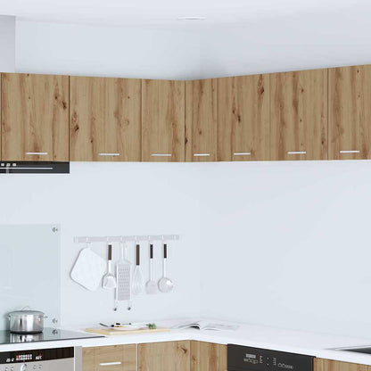 vidaXL Hanging Cabinet Artisan Oak and White 57 x 57 x 40 cm 1