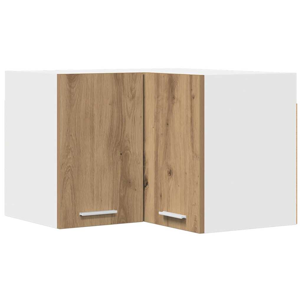 vidaXL Hanging Cabinet Artisan Oak and White 57 x 57 x 40 cm 2