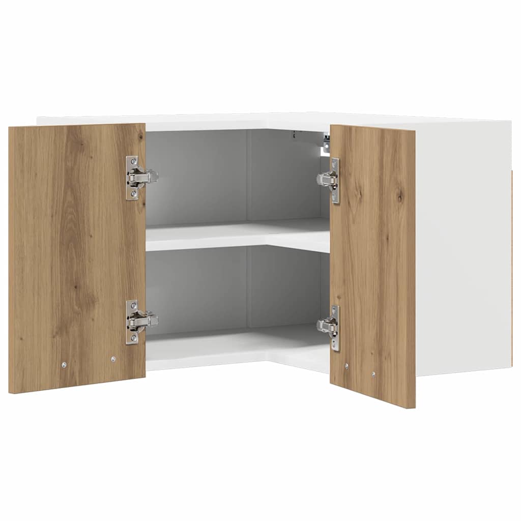 vidaXL Hanging Cabinet Artisan Oak and White 57 x 57 x 40 cm 5