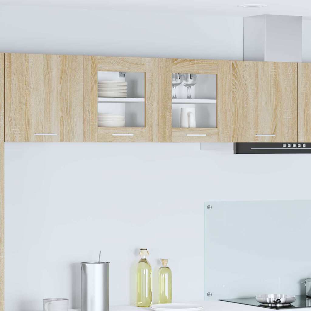 vidaXL Hanging Cabinet 2 pcs Sonoma Oak Engineered Wood 1